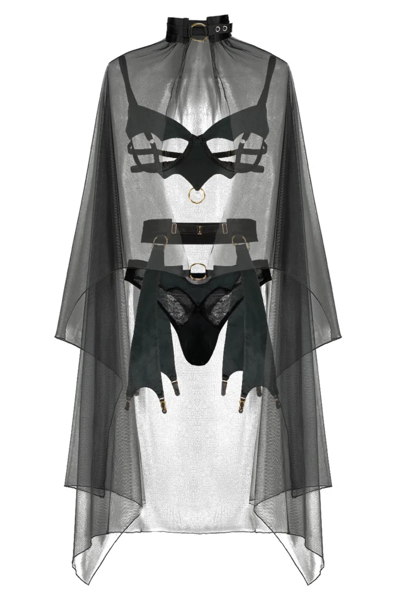 Bat Lady mit Strapsgürtel XL