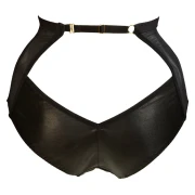 Ava Slip mit hoher Taille aus Leder und Wildleder