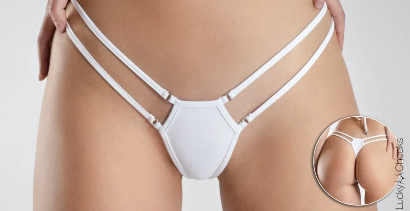 Bikini White Beauty - Diamant G-String