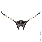 Black Sensation - Luxus G-String Po Ouvert