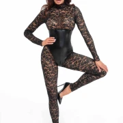 Enigma Spitzen Catsuit mit Unterbrustmieder