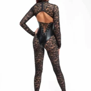 Enigma Spitzen Catsuit mit Unterbrustmieder