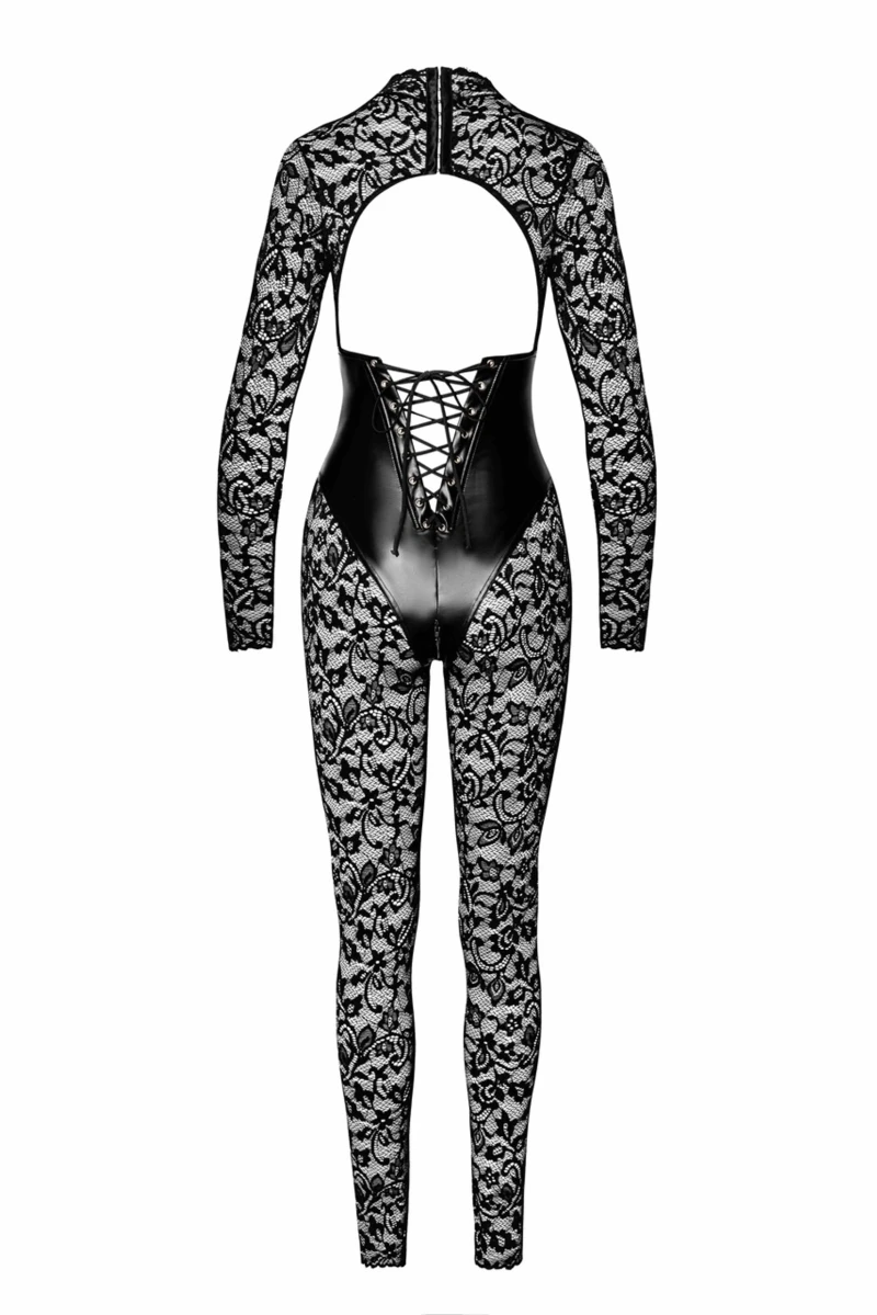 Enigma Spitzen Catsuit mit Unterbrustmieder