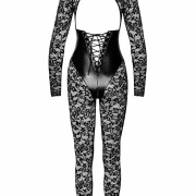 Enigma Spitzen Catsuit mit Unterbrustmieder