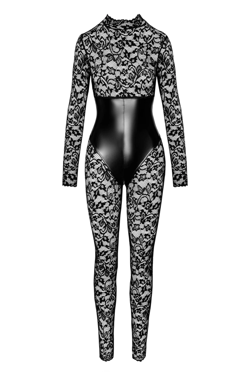 Enigma Spitzen Catsuit mit Unterbrustmieder