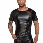 Herren T~Shirt aus Powerwetlook mit 3D Netzeinsätzen