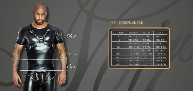 Herren T~Shirt aus Powerwetlook mit 3D Netzeinsätzen