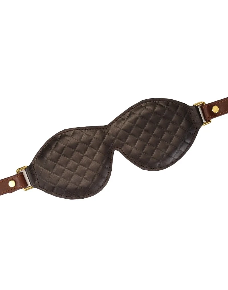 LIEBE SEELE - AUGENBINDE AUS LEDER - SCHWARZ, BRAUN & GOLD