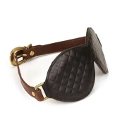 LIEBE SEELE - AUGENBINDE AUS LEDER - SCHWARZ, BRAUN & GOLD