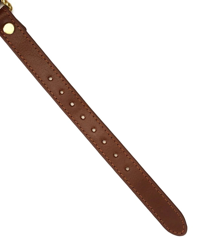LIEBE SEELE - AUGENBINDE AUS LEDER - SCHWARZ, BRAUN & GOLD