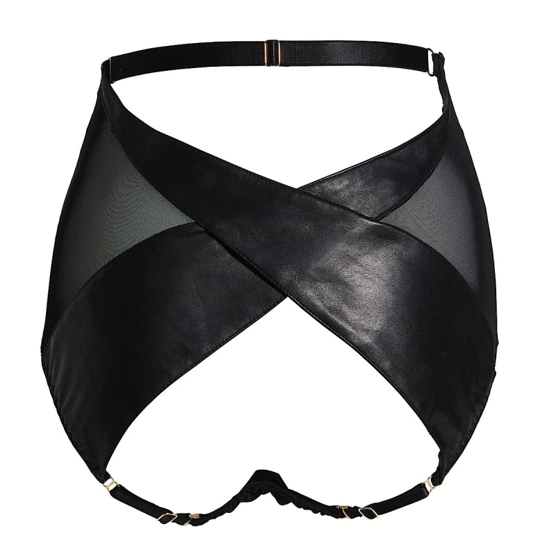 Lexi Slip aus Leder mit hohem Bund