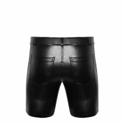 Mittellange Shorts aus Schlangen Wetlook mit Gesäßtaschen