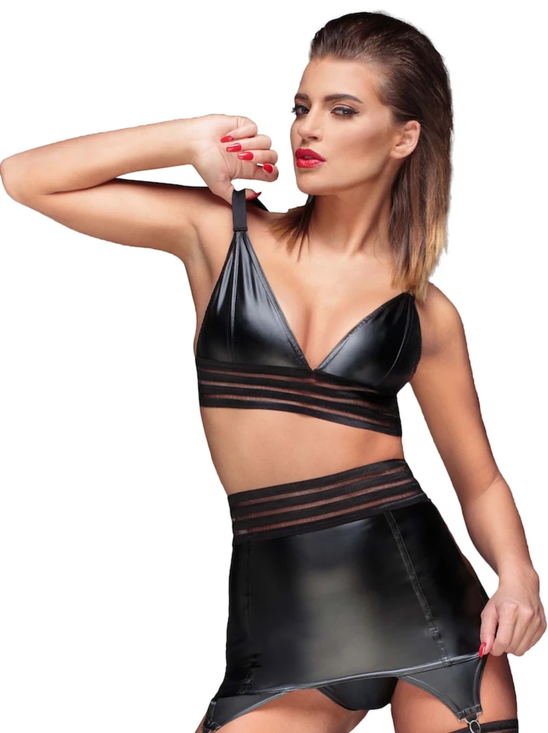 Powerwetlook Bralette mit elastischem Band