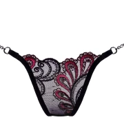 Precious Lady - Schwarzer Luxus Mini G-String