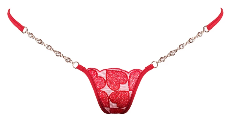 Queen of Hearts - Roter Luxus Micro G-String