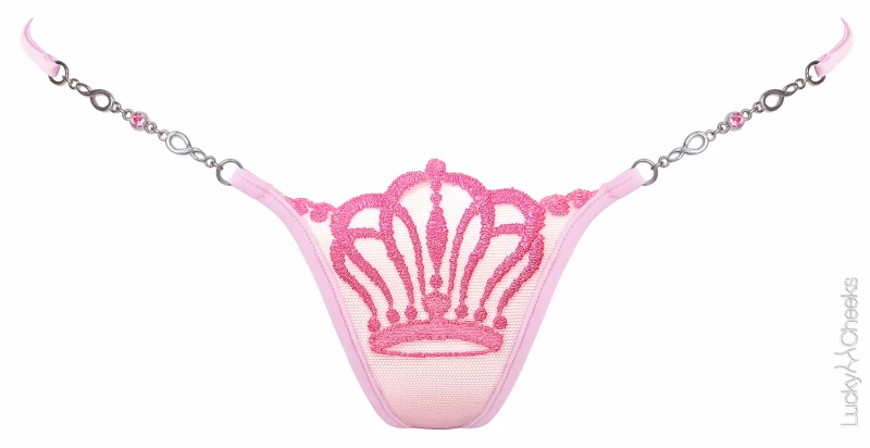 Queen of Love - Pink - Luxus Mini G-String