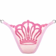 Queen of Love - Pink - Luxus Mini G-String