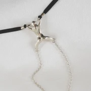 Schmuck String „Fang mich” “ silberfarben